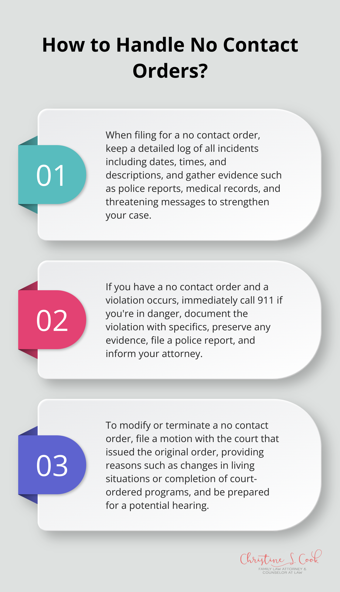 Infographic: How to Handle No Contact Orders?