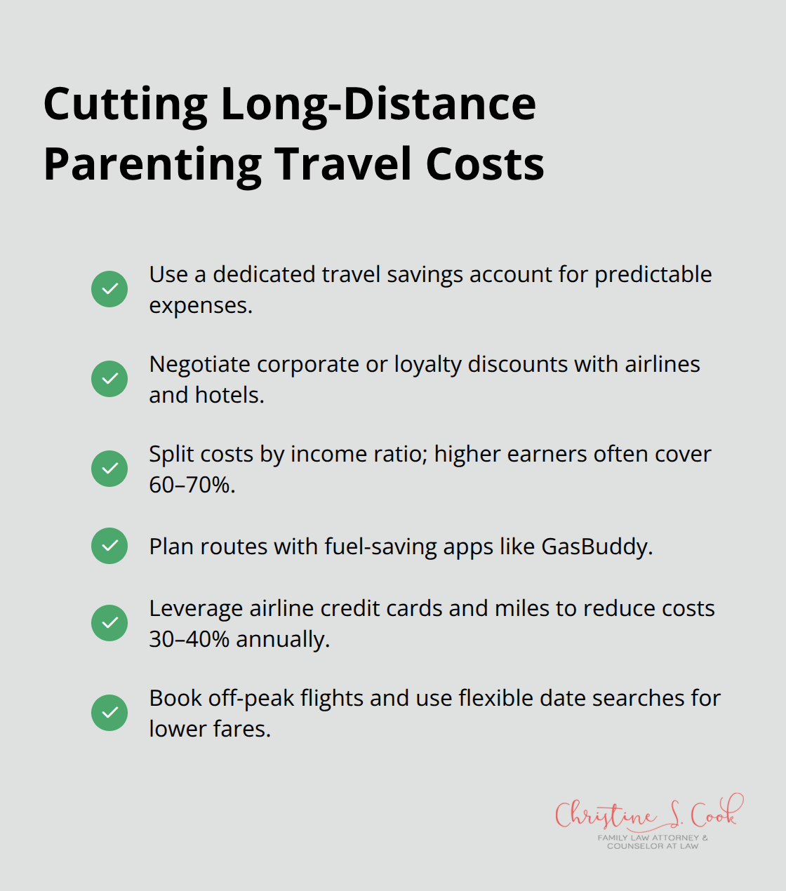 Actionable ways co-parents can reduce transportation expenses