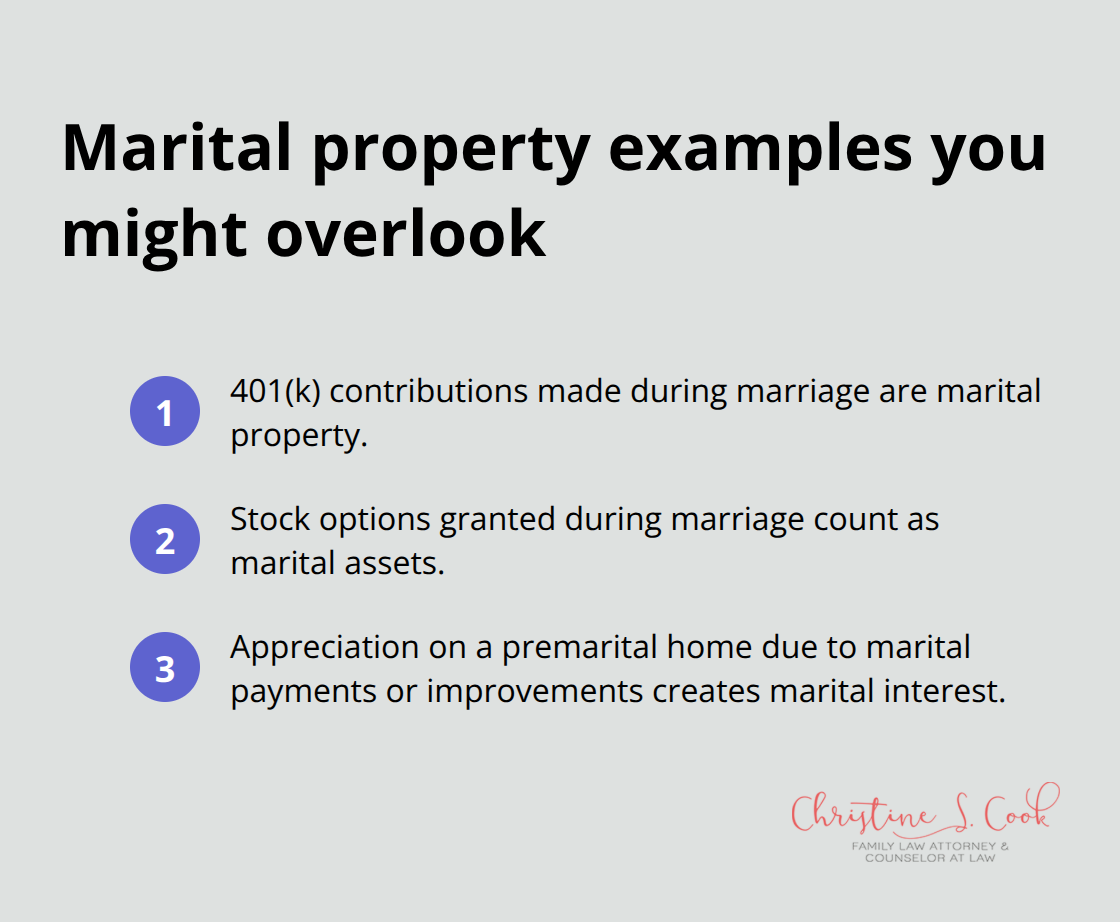 Examples of assets treated as marital property under Florida equitable distribution. - florida divorce laws property division