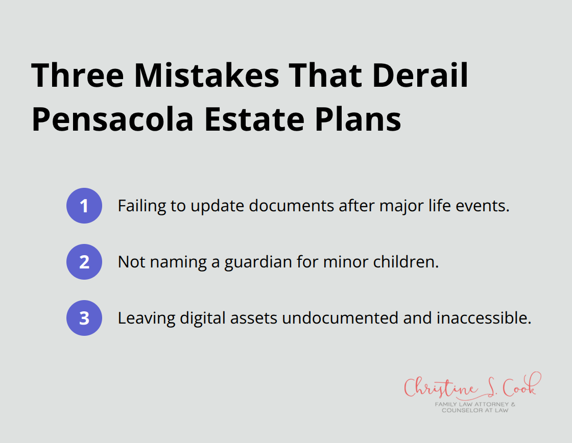 Three common estate planning mistakes for Pensacola families - Pensacola estate planning tips